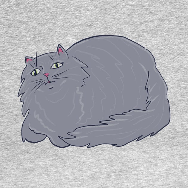 Fluffy Gray Cat by ericamhf86